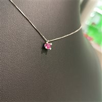 Collana Vidali Gioielli Donna in Oro bianco Rubino 0.15 Ct COOR-10-34 - COOR-10-34